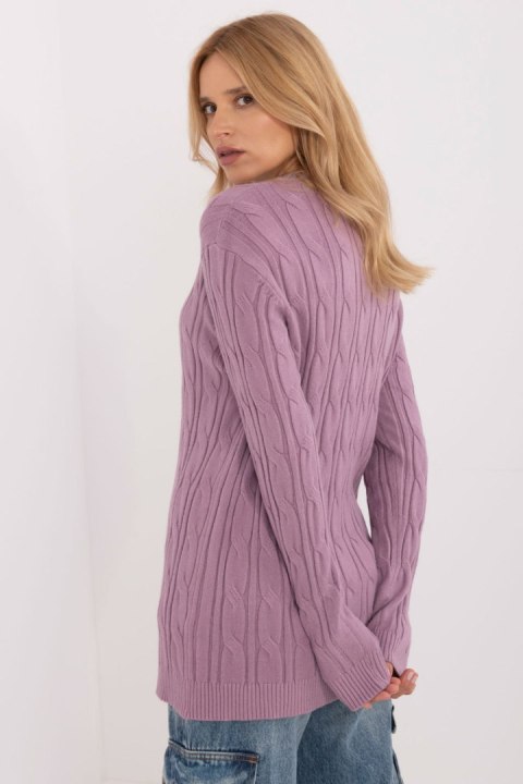 Sweter Damski Model AT-SW-2343.88 Violet - AT AT Sweter Damski Model AT-SW-2343.88 Violet - AT AT