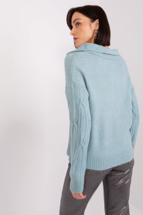 Sweter Damski Model AT-SW-2349-2.96 Mint - AT AT Sweter Damski Model AT-SW-2349-2.96 Mint - AT AT