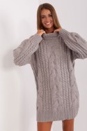 Sweter Damski Model AT-SW-2367-1.35P Grey - AT AT Sweter Damski Model AT-SW-2367-1.35P Grey - AT AT