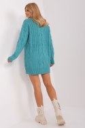Sweter Damski Model AT-SW-2367-1.35P Turkus - AT AT Sweter Damski Model AT-SW-2367-1.35P Turkus - AT AT