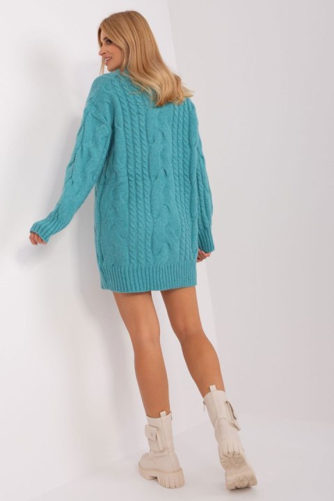 Sweter Damski Model AT-SW-2367-1.35P Turkus - AT AT Sweter Damski Model AT-SW-2367-1.35P Turkus - AT AT