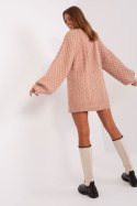 Sweter Damski Model AT-SW-2367-2.64P Dark Pink - AT AT Sweter Damski Model AT-SW-2367-2.64P Dark Pink - AT AT
