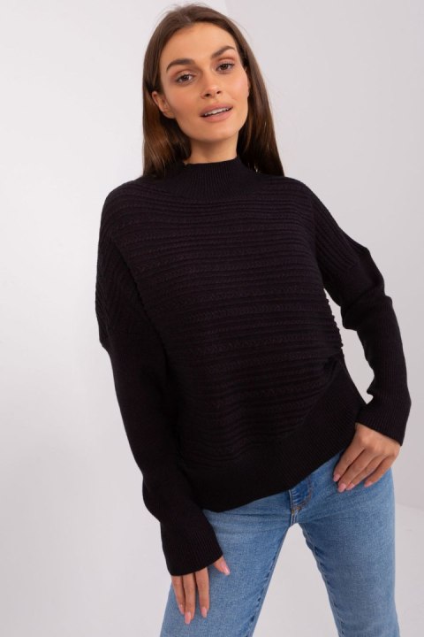 Sweter Damski Model AT-SW-2368.36X Black - AT AT Sweter Damski Model AT-SW-2368.36X Black - AT AT