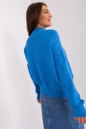 Sweter Damski Model AT-SW-2368.36X Blue - AT AT Sweter Damski Model AT-SW-2368.36X Blue - AT AT