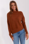 Sweter Damski Model AT-SW-2368.36X Brown - AT AT Sweter Damski Model AT-SW-2368.36X Brown - AT AT
