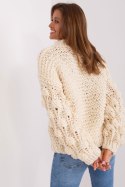 Sweter Damski Model AT-SW-2382.97P Light Beige - AT AT Sweter Damski Model AT-SW-2382.97P Light Beige - AT AT