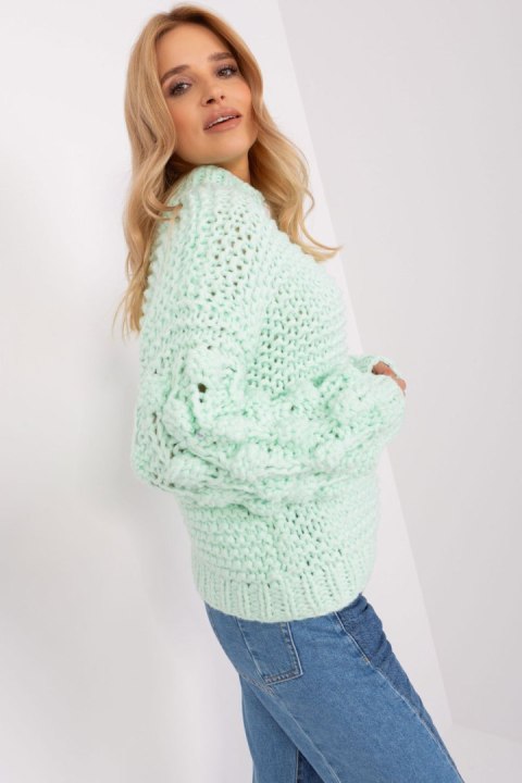 Sweter Damski Model AT-SW-2382.97P Mint - AT AT Sweter Damski Model AT-SW-2382.97P Mint - AT AT