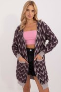 Sweter Kardigan Model AT-SW-2340-A.00 Dark Violet - AT AT Sweter Kardigan Model AT-SW-2340-A.00 Dark Violet - AT AT