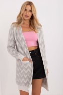 Sweter Kardigan Model AT-SW-2340-A.00 Grey - AT AT Sweter Kardigan Model AT-SW-2340-A.00 Grey - AT AT