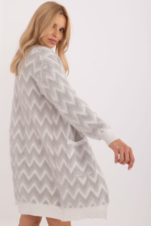 Sweter Kardigan Model AT-SW-2340-A.00 Grey - AT AT Sweter Kardigan Model AT-SW-2340-A.00 Grey - AT AT