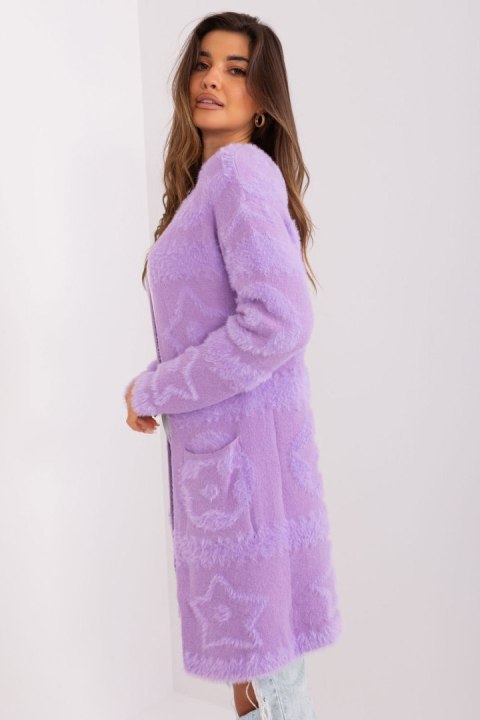 Sweter Kardigan Model AT-SW-234503.00P Light Violet - AT AT Sweter Kardigan Model AT-SW-234503.00P Light Violet - AT AT