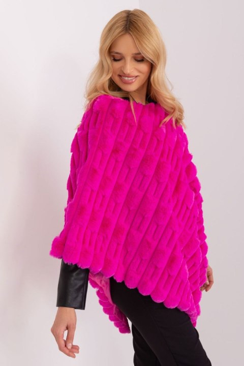 Sweter Ponczo Model AT-PN-2347.16 Fuksja - AT AT Sweter Ponczo Model AT-PN-2347.16 Fuksja - AT AT