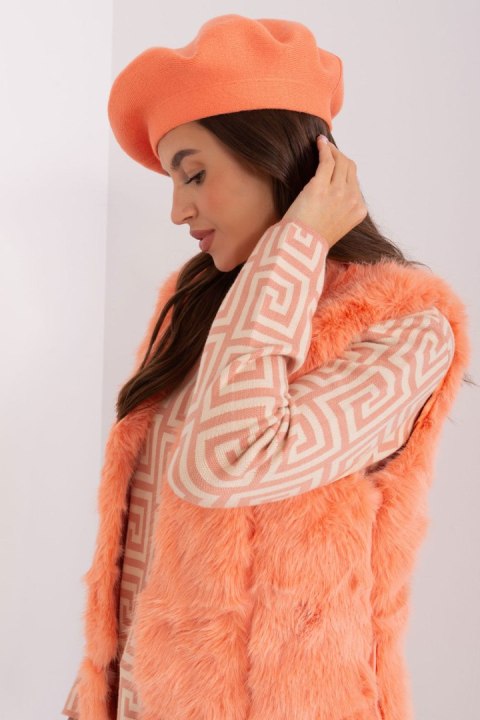 Beret Model AT-CZ-231305.85P Brzoskwinia - AT AT Beret Model AT-CZ-231305.85P Brzoskwinia - AT AT