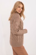 Golf Damski Model AT-SW-23445.00 Dark Beige - AT AT Golf Damski Model AT-SW-23445.00 Dark Beige - AT AT