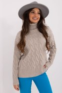 Golf Damski Model AT-SW-23445.00 Light Grey - AT AT Golf Damski Model AT-SW-23445.00 Light Grey - AT AT
