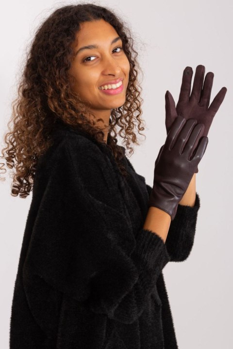 Rękawiczki Model AT-RK-239501A.16 Dark Brown - AT AT Rękawiczki Model AT-RK-239501A.16 Dark Brown - AT AT