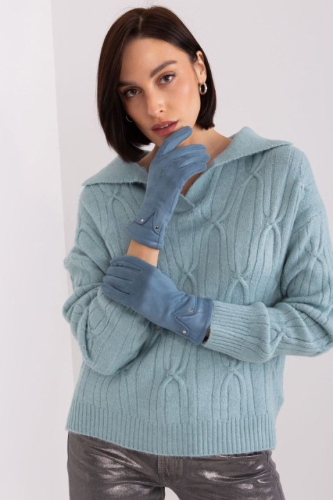 Rękawiczki Model AT-RK-239507.94P Grey/Blue - AT AT Rękawiczki Model AT-RK-239507.94P Grey/Blue - AT AT