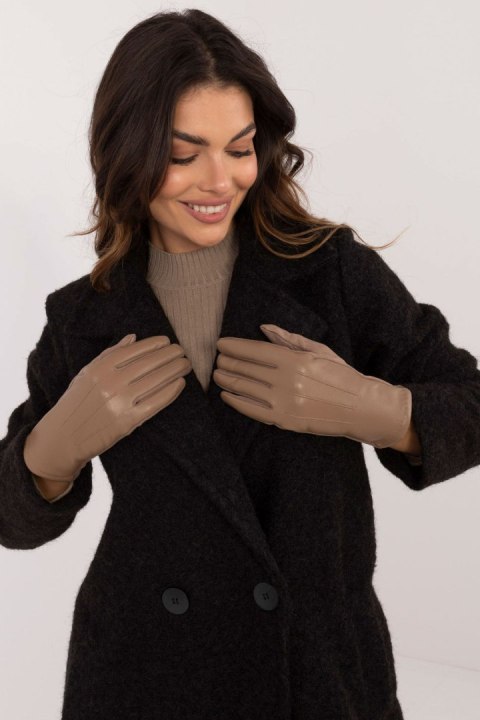 Rękawiczki Model AT-RK-239804.86 Dark Beige - AT AT Rękawiczki Model AT-RK-239804.86 Dark Beige - AT AT