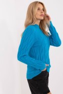 Sweter Damski Model AT-SW-2235.00P Blue - AT AT Sweter Damski Model AT-SW-2235.00P Blue - AT AT