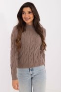 Sweter Damski Model AT-SW-2235.00P Brown - AT AT Sweter Damski Model AT-SW-2235.00P Brown - AT AT