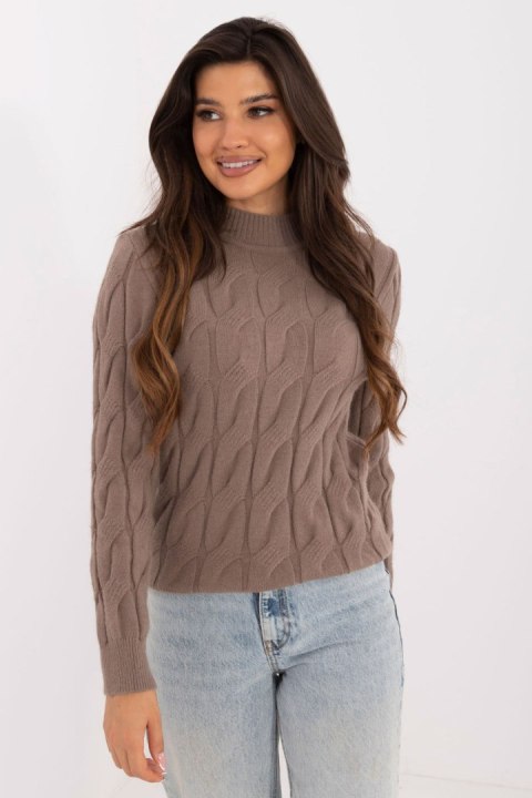 Sweter Damski Model AT-SW-2235.00P Brown - AT AT Sweter Damski Model AT-SW-2235.00P Brown - AT AT