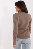 Sweter Damski Model AT-SW-2235.00P Brown - AT AT Sweter Damski Model AT-SW-2235.00P Brown - AT AT