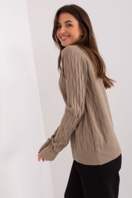 Sweter Damski Model AT-SW-2326.37X Dark Beige - AT AT