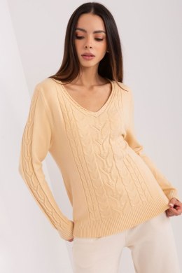 Sweter Damski Model AT-SW-2329.98P Beige - AT AT