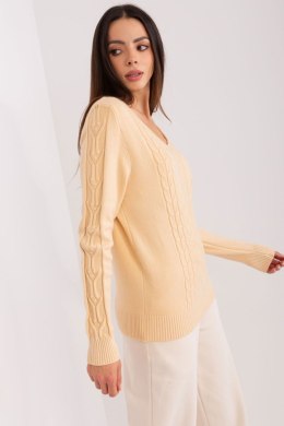 Sweter Damski Model AT-SW-2329.98P Beige - AT AT