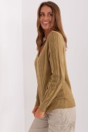 Sweter Damski Model AT-SW-2329.98P Oliwka - AT AT Sweter Damski Model AT-SW-2329.98P Oliwka - AT AT
