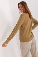 Sweter Damski Model AT-SW-2329.98P Oliwka - AT AT Sweter Damski Model AT-SW-2329.98P Oliwka - AT AT