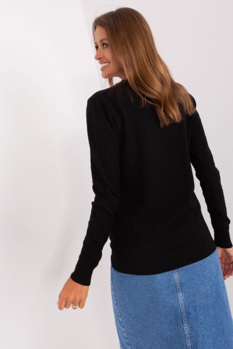 Sweter Damski Model AT-SW-232901.25X Black - AT AT Sweter Damski Model AT-SW-232901.25X Black - AT AT