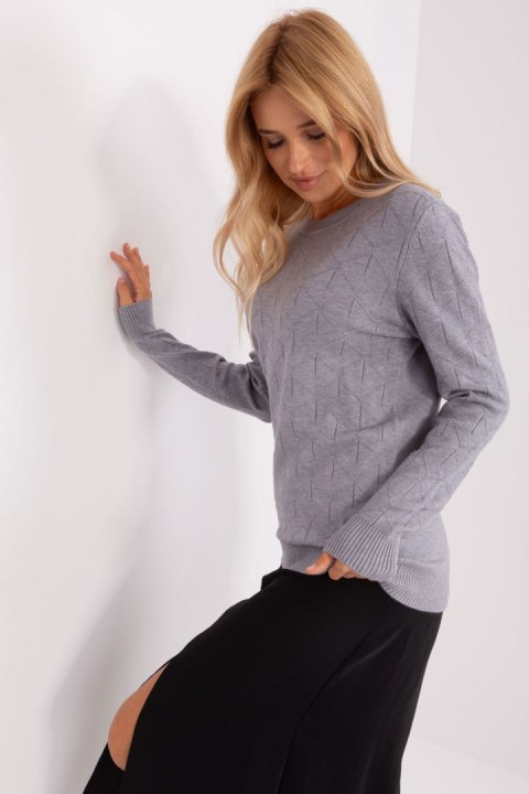 Sweter Damski Model AT-SW-232901.25X Grey - AT AT Sweter Damski Model AT-SW-232901.25X Grey - AT AT