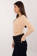 Sweter Damski Model AT-SW-2332-2.62 Beige - AT AT Sweter Damski Model AT-SW-2332-2.62 Beige - AT AT