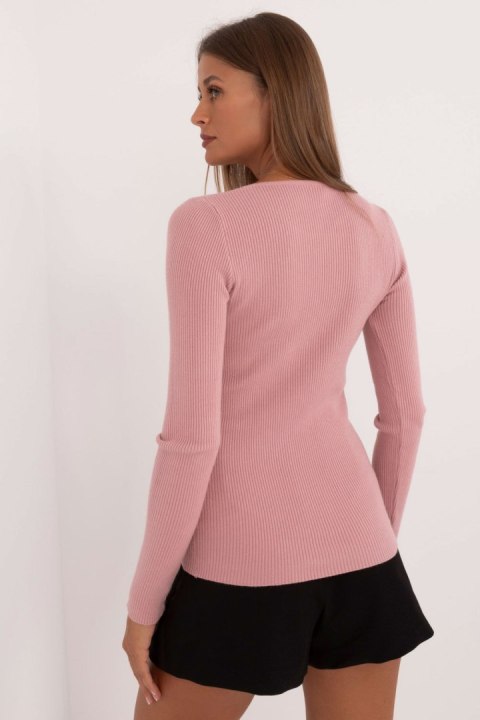 Sweter Damski Model AT-SW-2332-2.65 Dark Pink - AT AT Sweter Damski Model AT-SW-2332-2.65 Dark Pink - AT AT
