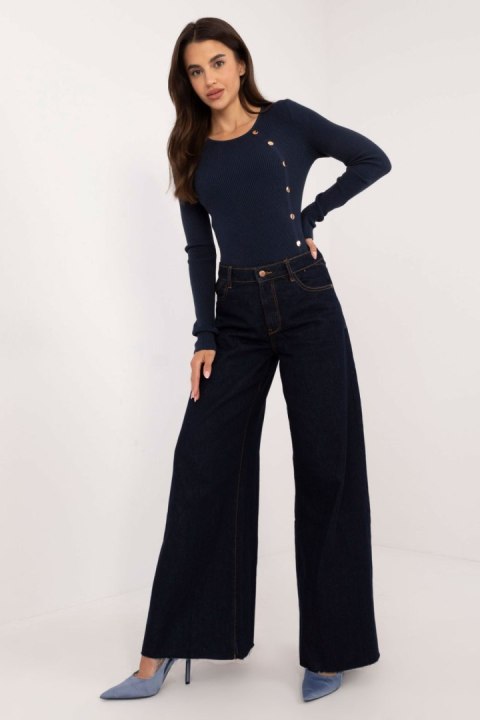 Sweter Damski Model AT-SW-2332-2.65 Navy - AT AT Sweter Damski Model AT-SW-2332-2.65 Navy - AT AT