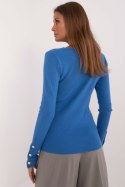 Sweter Damski Model AT-SW-2334.91 Dark Blue - AT AT Sweter Damski Model AT-SW-2334.91 Dark Blue - AT AT