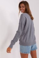 Sweter Damski Model AT-SW-2338.14P Dark Grey - AT AT Sweter Damski Model AT-SW-2338.14P Dark Grey - AT AT