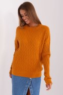 Sweter Damski Model AT-SW-2338.14P Light Orange - AT AT Sweter Damski Model AT-SW-2338.14P Light Orange - AT AT