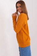 Sweter Damski Model AT-SW-2338.14P Light Orange - AT AT Sweter Damski Model AT-SW-2338.14P Light Orange - AT AT