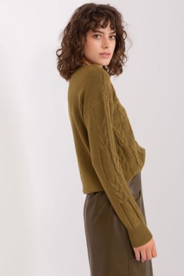 Sweter Damski Model AT-SW-2340.10 Khaki - AT AT
