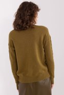 Sweter Damski Model AT-SW-2340.10 Khaki - AT AT Sweter Damski Model AT-SW-2340.10 Khaki - AT AT