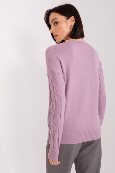 Sweter Damski Model AT-SW-2340.43 Violet - AT AT Sweter Damski Model AT-SW-2340.43 Violet - AT AT