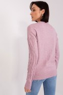 Sweter Damski Model AT-SW-2340.80 Light Violet - AT AT Sweter Damski Model AT-SW-2340.80 Light Violet - AT AT