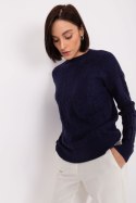 Sweter Damski Model AT-SW-2340.80 Navy - AT AT Sweter Damski Model AT-SW-2340.80 Navy - AT AT