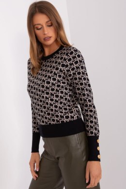 Sweter Damski Model AT-SW-2342.46P Black/Beige - AT AT