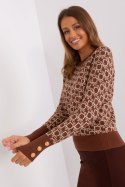 Sweter Damski Model AT-SW-2342.46P Brown - AT AT Sweter Damski Model AT-SW-2342.46P Brown - AT AT