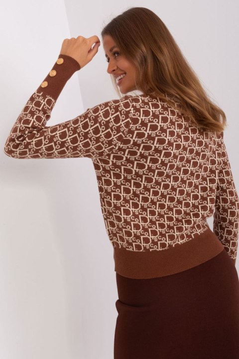 Sweter Damski Model AT-SW-2342.46P Brown - AT AT Sweter Damski Model AT-SW-2342.46P Brown - AT AT