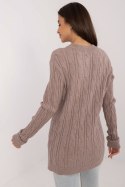 Sweter Damski Model AT-SW-2343.88 Dark Beige - AT AT Sweter Damski Model AT-SW-2343.88 Dark Beige - AT AT