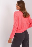 Sweter Damski Model AT-SW-2346-2.99P Coral - AT AT Sweter Damski Model AT-SW-2346-2.99P Coral - AT AT
